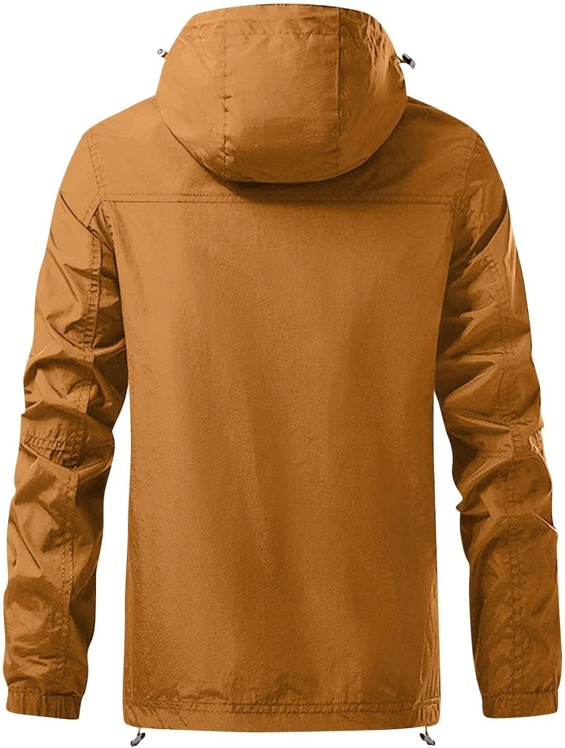 Rain Jacket Mens Lightweight Waterproof Casual Bomber Windbreaker Coat Full Zip Hooded Warm Jackets for Hiking Travel