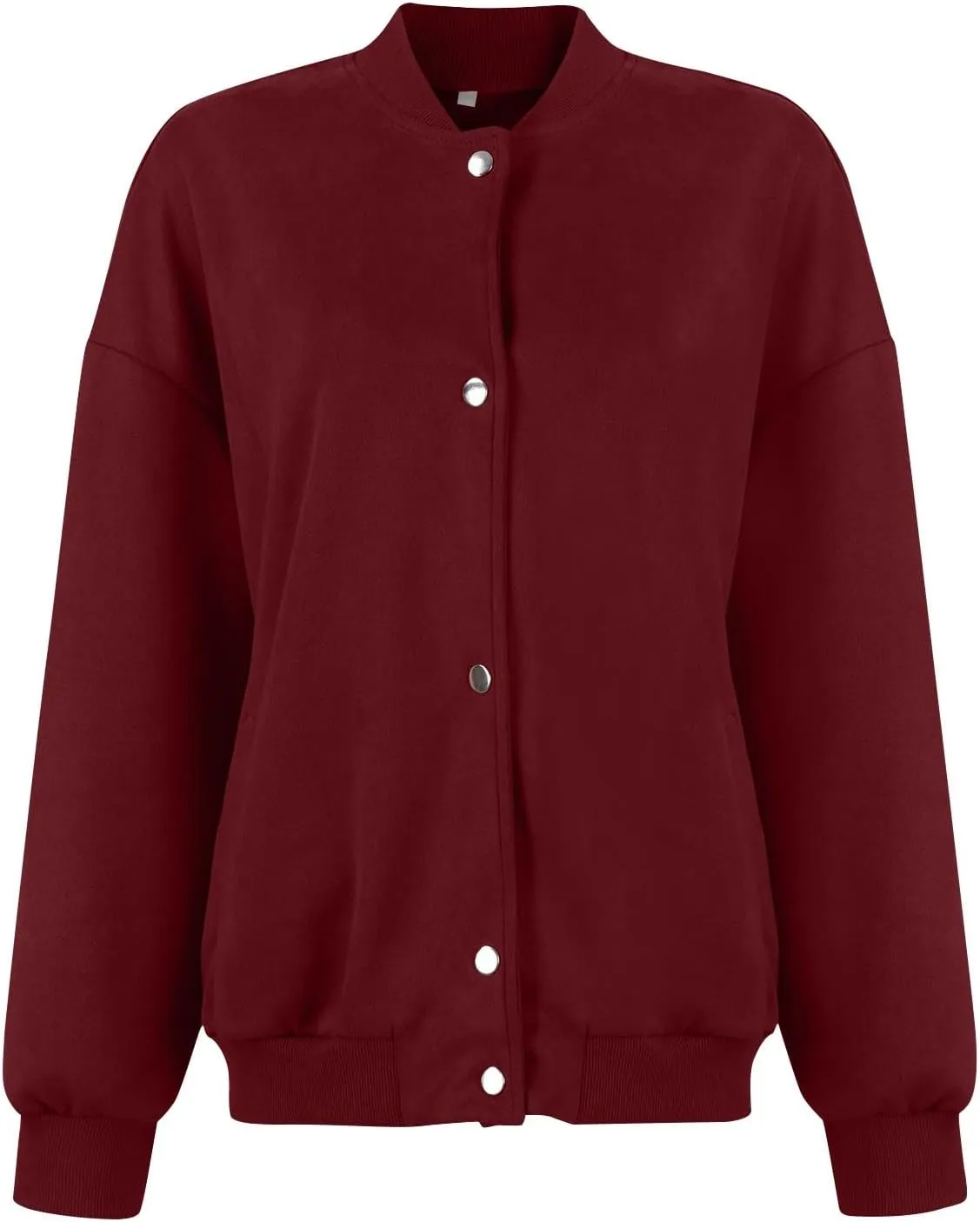 Suede Jacket Women Button Down Bomber Jacket Dressy Casual Varsity Moto Shackets with Pockets Fall Coat Y2k Clothes