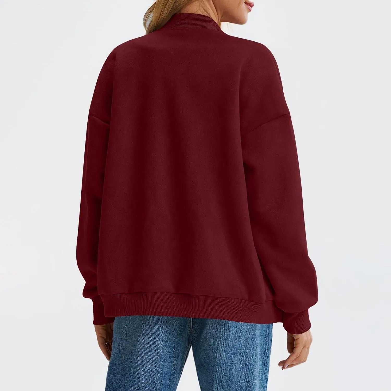 Suede Jacket Women Button Down Bomber Jacket Dressy Casual Varsity Moto Shackets with Pockets Fall Coat Y2k Clothes
