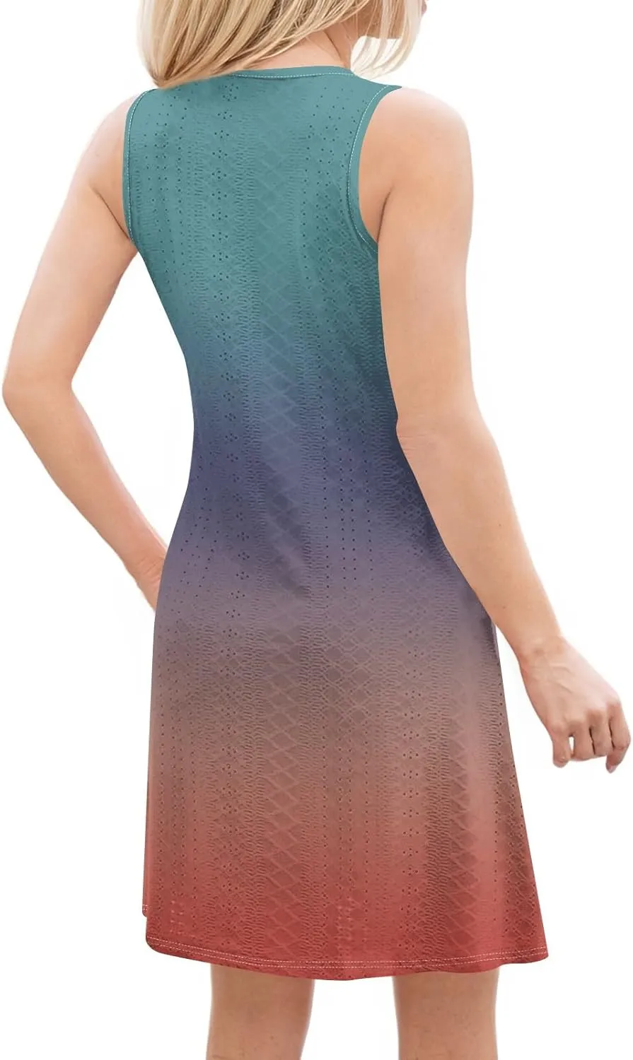 Summer Dresses for Women 2025 Sleeveless Casual Beach Sundresses T Shirt Dress with Pockets