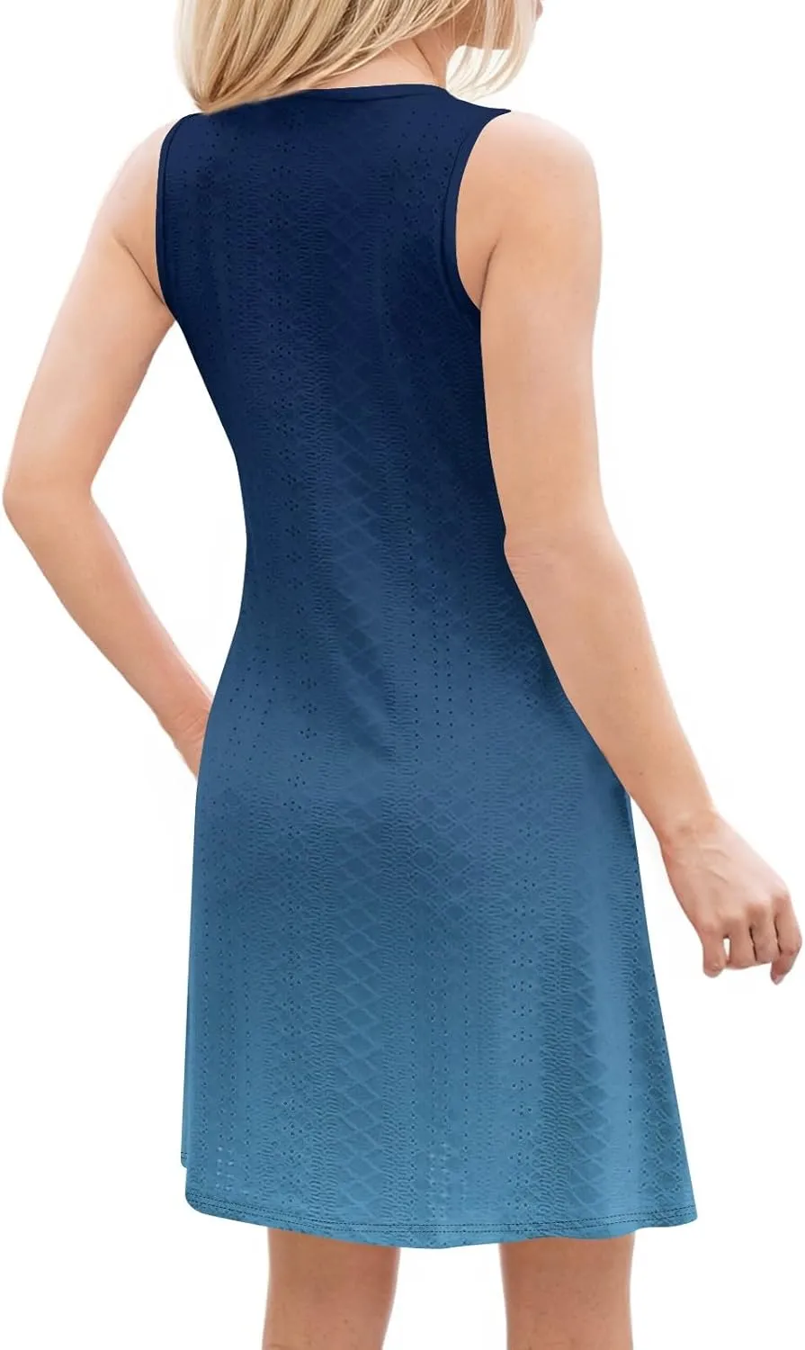 Summer Dresses for Women 2025 Sleeveless Casual Beach Sundresses T Shirt Dress with Pockets