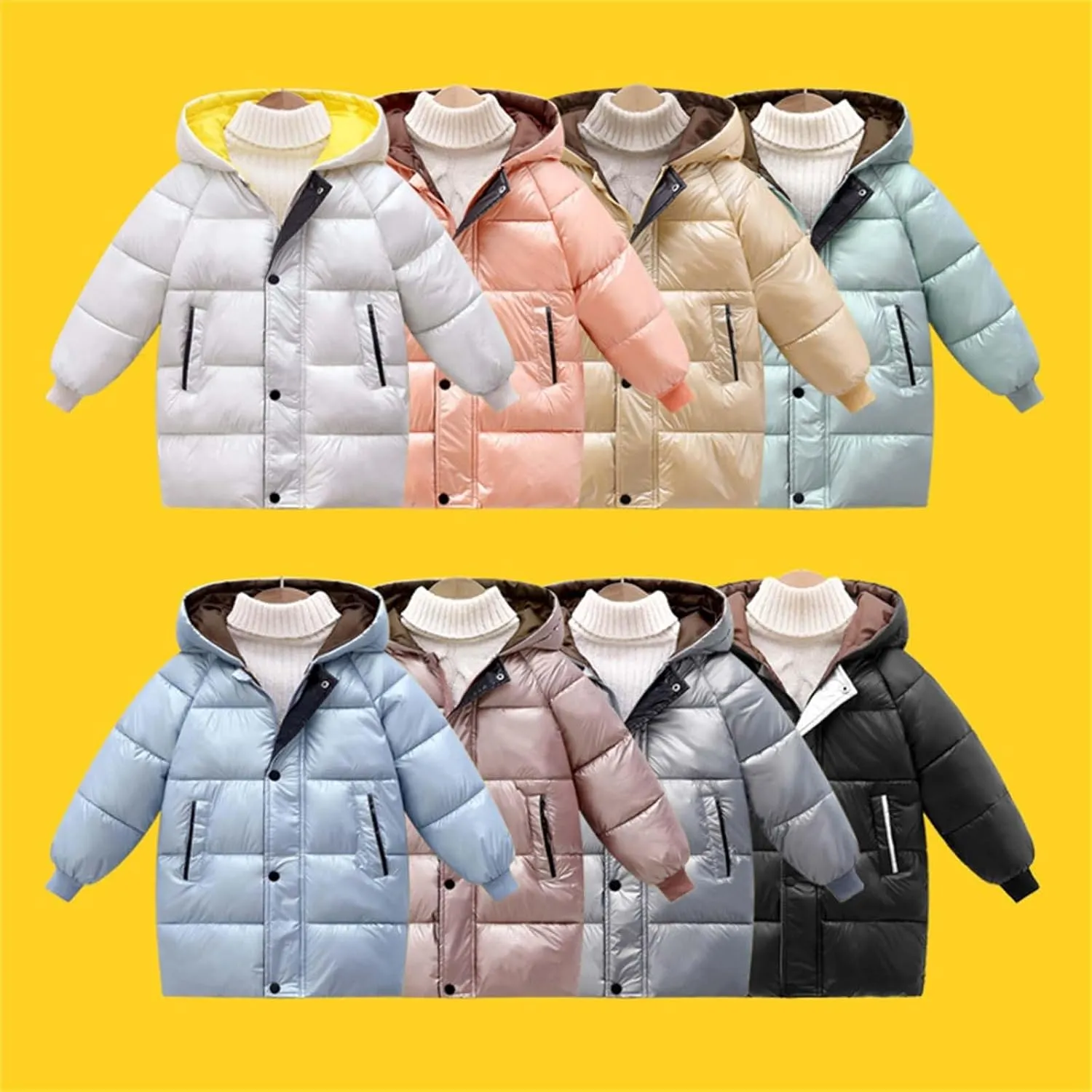 ToddlBy Toddler Kids Girl Boy Winter Coat Windproof Hooded Puffer Down Jacket Light Winter Jacket Lightweight