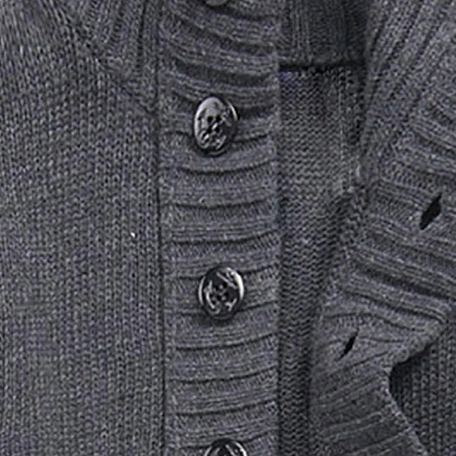 tuduoms Men's Chunky Cardigan Sweaters Slim Fit Button Cable Knit Sweater Stand Collar Winter Fashion Cardigans with Pockets