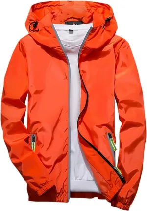 Windbreaker Jackets For Men Stylish Lightweight Long Sleeve Spring Fall Casual Zipper Waterproof Coats Mountain,M-7XL