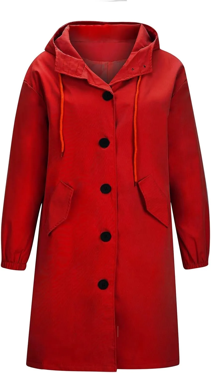 Wkishenl Fall Coats for Women 2024 Plus Size Lightweight Long Trench Jacket Casual Notched Collar Single Breasted Outerwear