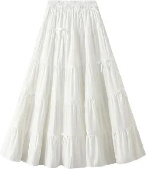Women Elegant Elastic High Waist Bow Slim Skirts