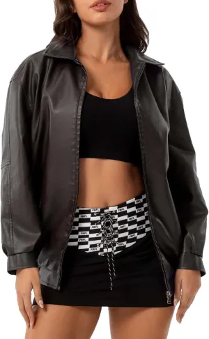 Women Faux Leather Jackets Fall Fashion Motorcycle Blazer Jackets Winter Outfits Clothes 2024 Moto Biker Outwear Coat