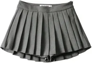 Women Pleated Skirts High Waist Summer Mini Skirts Tennis White Black Dance Skirt