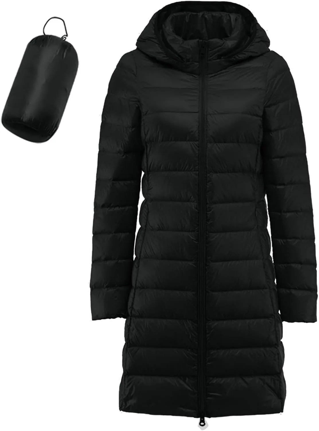 Women Puffer Jacket Reversible Fall and Winter Fashion Warm Quilted Long Hooded Padded Bubble Coat Snow Coats