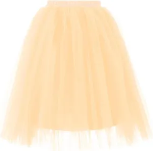 Women's 1950s Petticoat Skirts Tulle Midi Knee Length Skirt Costume Pleated Tulle Petticoat Tutu Puffy Tutu Skirt