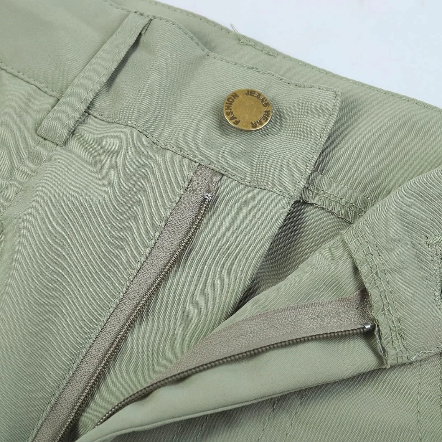 Women's Cargo Shorts Summer High Waisted Cuffed Front Seam Military Shorts Dressy Casual Hiking Short with Pockets