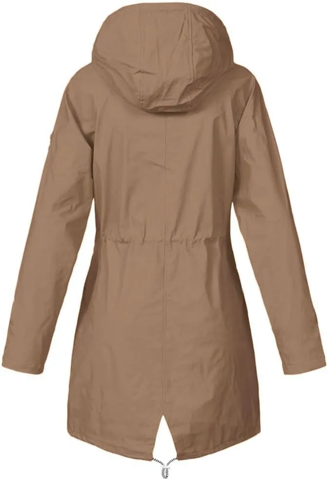 Womens Casual Flannel Wool Blend Lapel Button Down Plus Jacket Rain Hooded Size Women Outdoor Fall Flannel Jacket