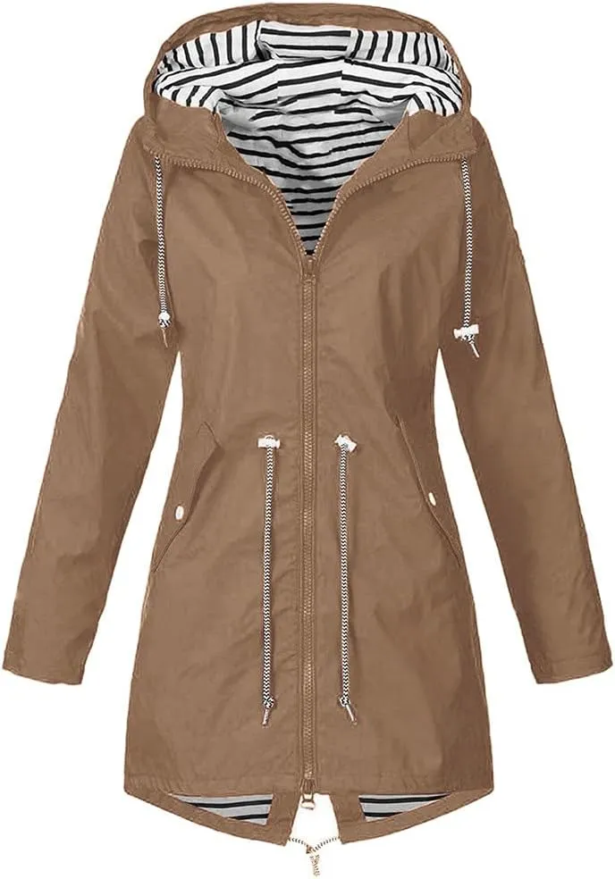 Womens Casual Flannel Wool Blend Lapel Button Down Plus Jacket Rain Hooded Size Women Outdoor Fall Flannel Jacket