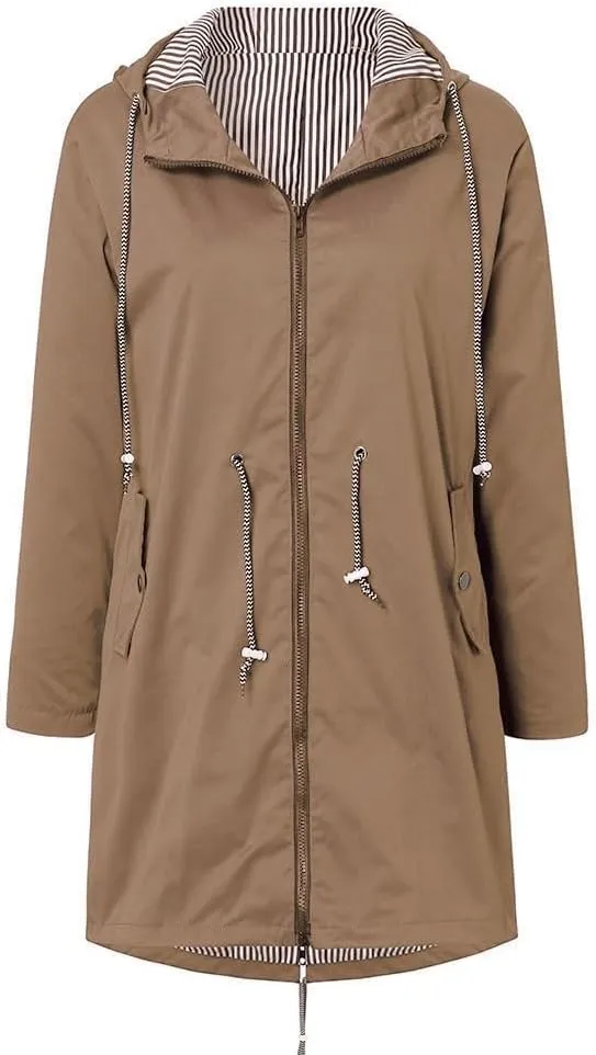 Womens Casual Flannel Wool Blend Lapel Button Down Plus Jacket Rain Hooded Size Women Outdoor Fall Flannel Jacket