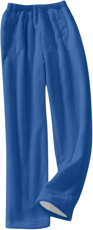 Womens Flannel Pajama Pants Soft Sleep Pj Pants High Waisted Wide Leg Lounge Pants Fuzzy Cotton Pjs Comfy Loungewear