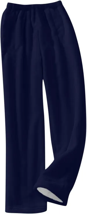Womens Flannel Pajama Pants Soft Sleep Pj Pants High Waisted Wide Leg Lounge Pants Fuzzy Cotton Pjs Comfy Loungewear