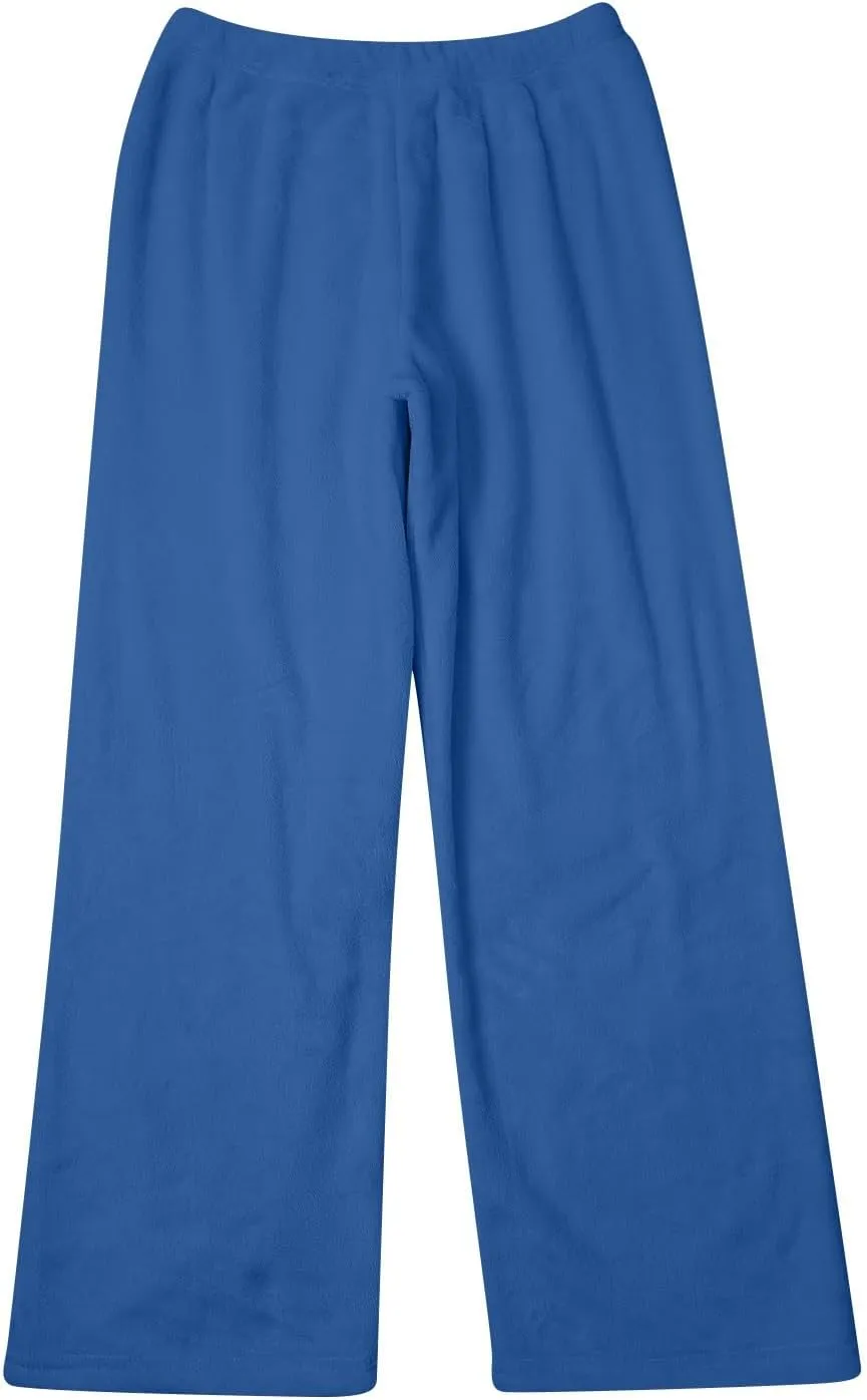 Womens Flannel Pajama Pants Soft Sleep Pj Pants High Waisted Wide Leg Lounge Pants Fuzzy Cotton Pjs Comfy Loungewear