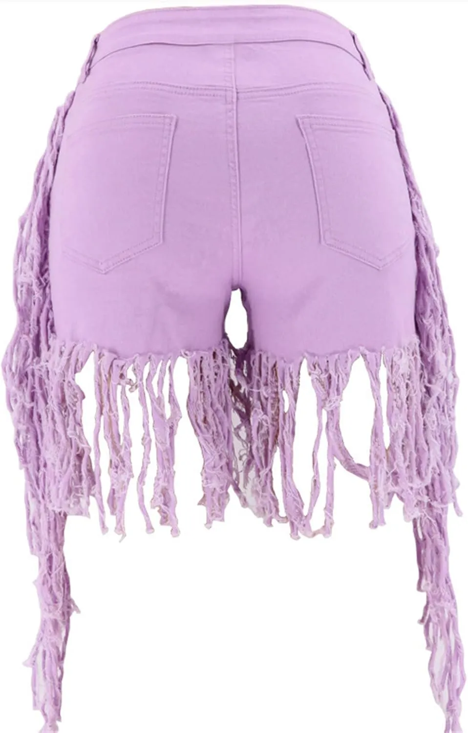 Women's Frayed Raw Hem Jean Shorts Washed Distressed Hot Pant Jeans Ripped Tassel Short Denim Pants Plus Size