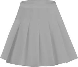 Women's High Waist Pleated Skater School Tennis Skirts