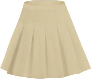 Women's High Waist Pleated Skater School Tennis Skirts