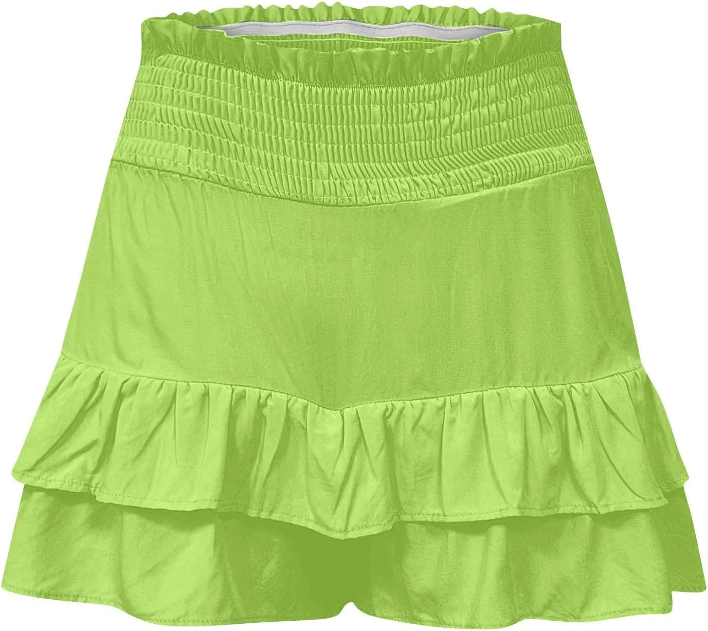 Women's High Waist Ruffle Mini Skirt Cute Flowy Beach Pleated Short Skirt 2025 Summer Fashion Trendy Skorts