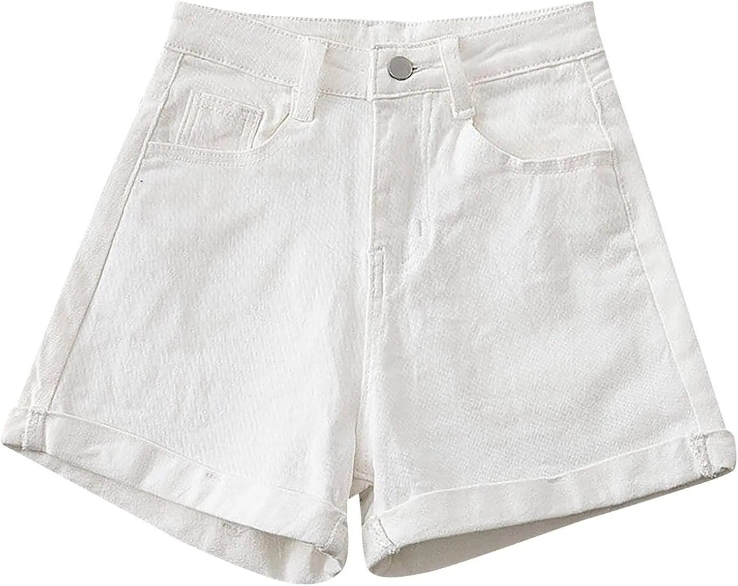 Women's High Waisted Stretchy Denim Shorts Casual Summer Wide Leg Jean Shorts Trendy A Line Design Loose Fit Jorts