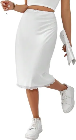 Women's Maxi Skirt Summer Midi High Waist Mesh Skirt