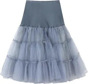 Women's Petticoat Skirt Layered Ballet Tulle Pettiskirts Tulle Midi Knee Length Skirt Dress Puffy Tutu Skirt