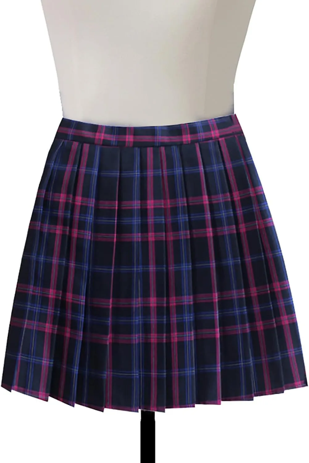 Women's Pleated Plaid Skirt Sets High Waist School Uniform Set Mini A Line JK Skirts Necktie Bow Tie Plus Size 3 Ps