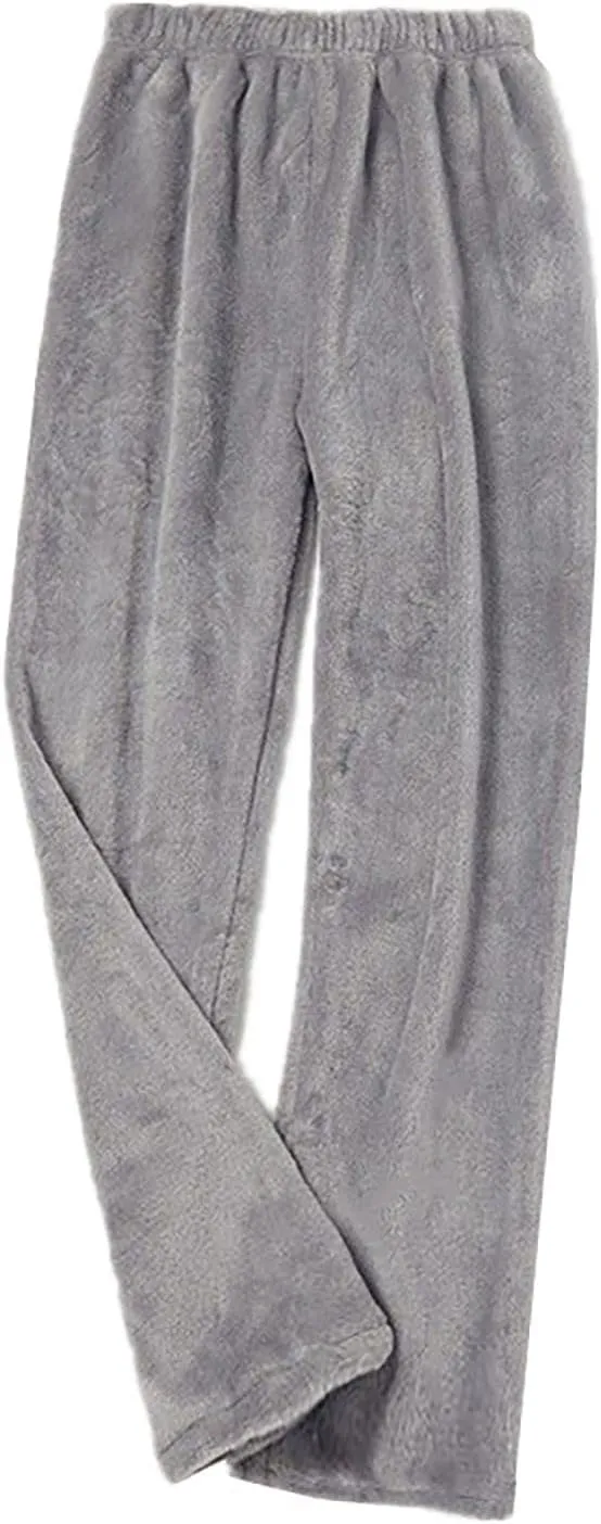 Women's Plush Fleece Pants Track Athletic Running Yoga Velour Pants Jogger Comfy Pajama Lounge Warm Wide Leg Sweatpants