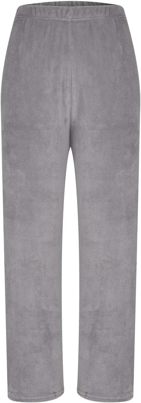 Women's Plush Fleece Pants Track Athletic Running Yoga Velour Pants Jogger Comfy Pajama Lounge Warm Wide Leg Sweatpants