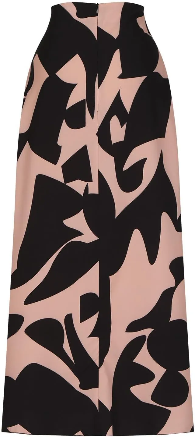 Womens Skirt 2024 Floral Print Hip-Wrapped Tight Skirts Sexy Ruched Solid Color Bodycon Skirt High Waisted Skirts