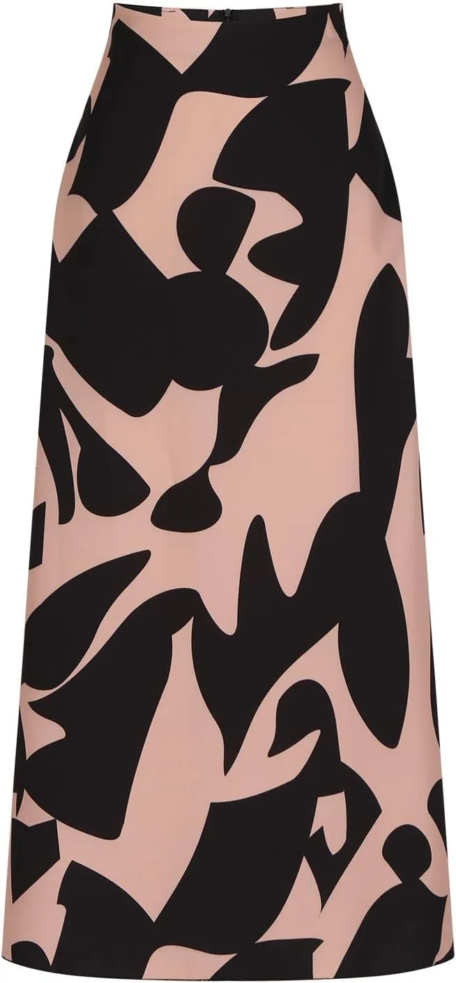 Womens Skirt 2024 Floral Print Hip-Wrapped Tight Skirts Sexy Ruched Solid Color Bodycon Skirt High Waisted Skirts
