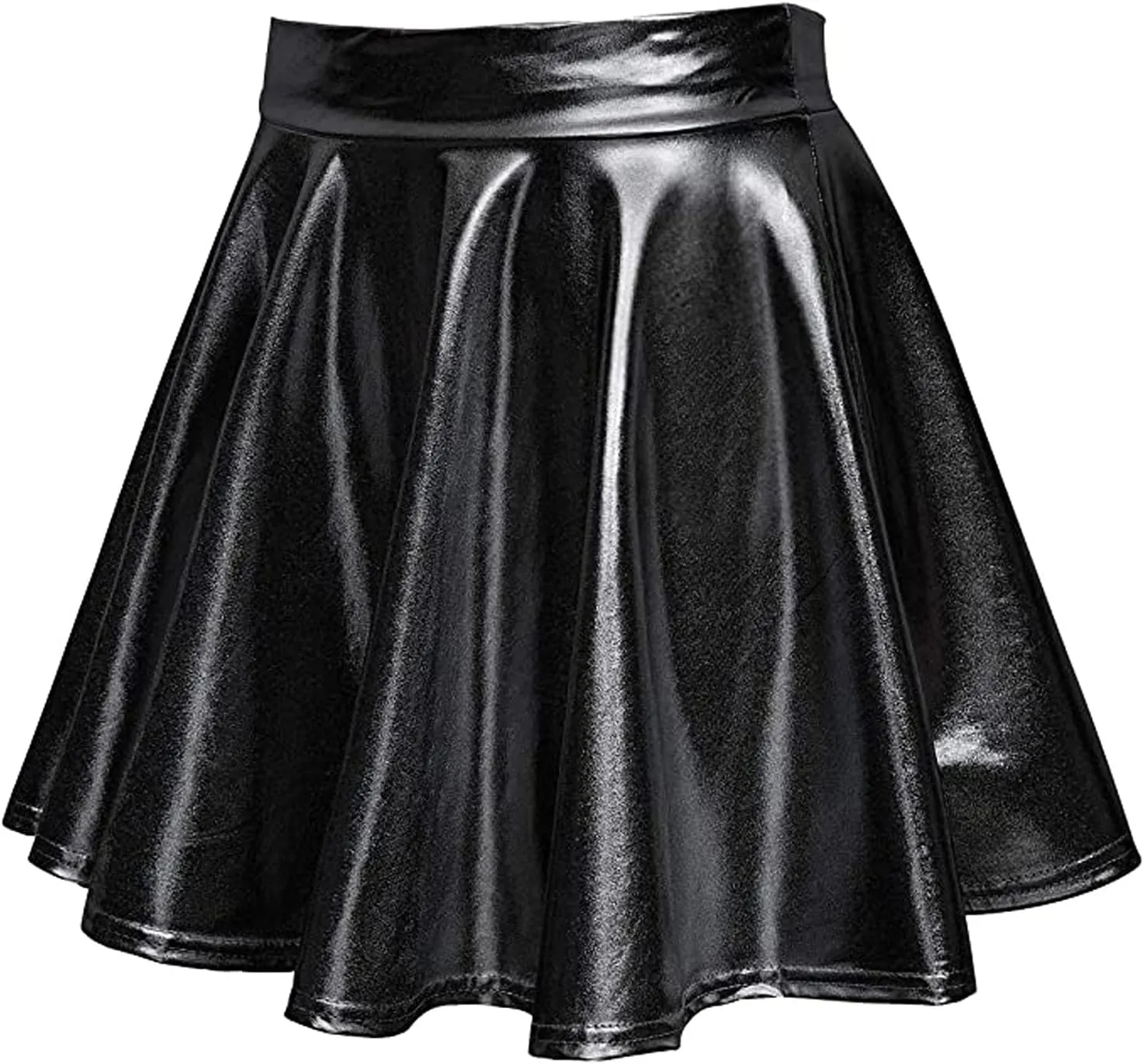 Women's Skirt Mini Casual Fashion Pleated Shiny Skirt A-Line Flared Women's Skirt Skirts for Women Trendy Summer