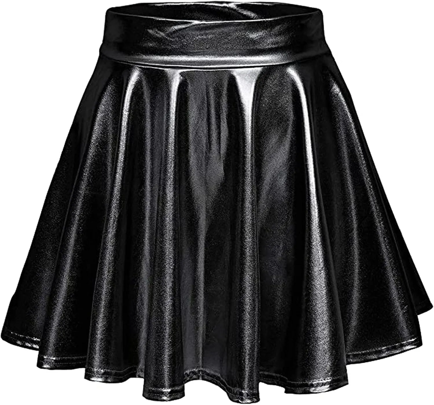 Women's Skirt Mini Casual Fashion Pleated Shiny Skirt A-Line Flared Women's Skirt Skirts for Women Trendy Summer