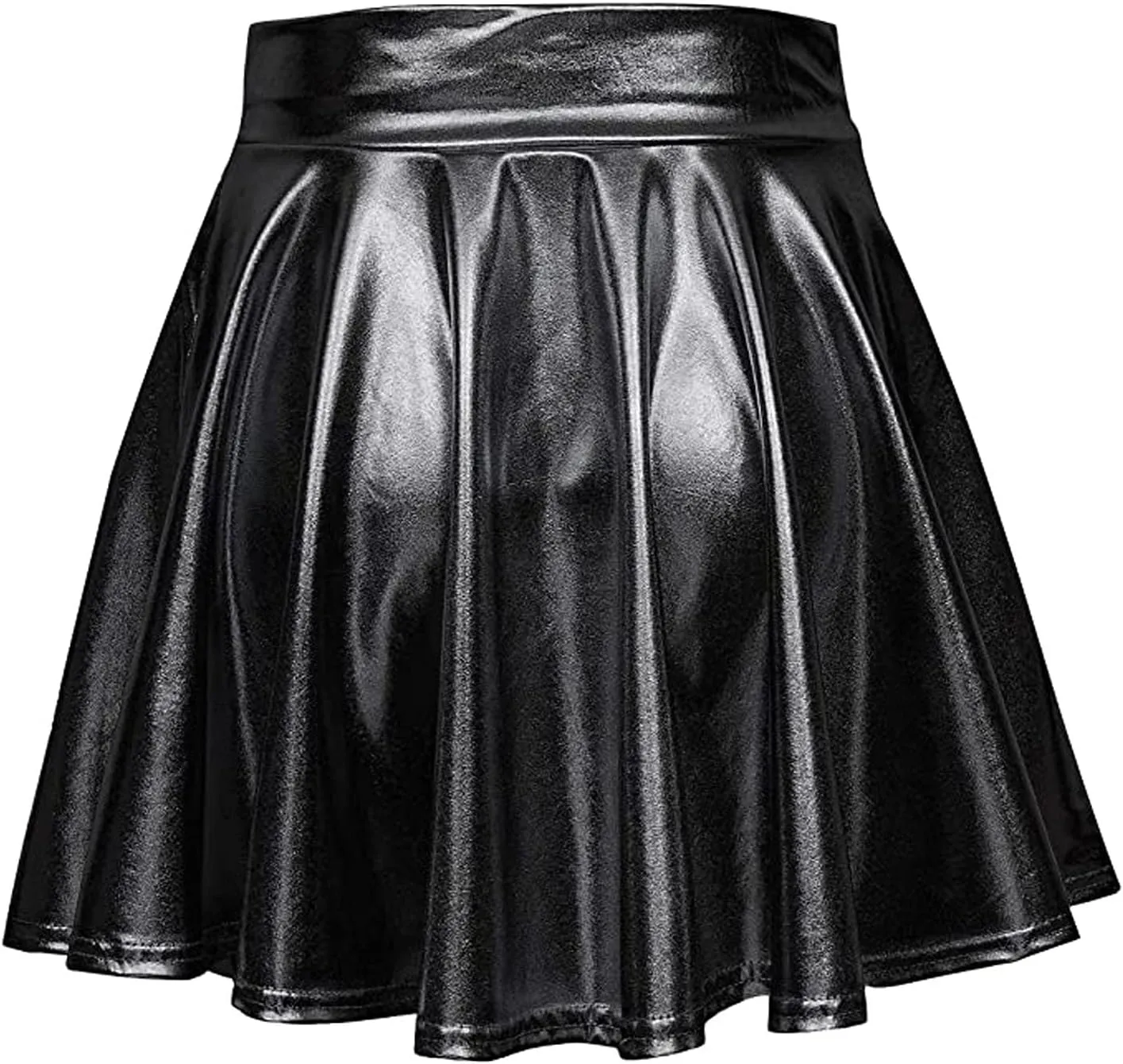 Women's Skirt Mini Casual Fashion Pleated Shiny Skirt A-Line Flared Women's Skirt Skirts for Women Trendy Summer