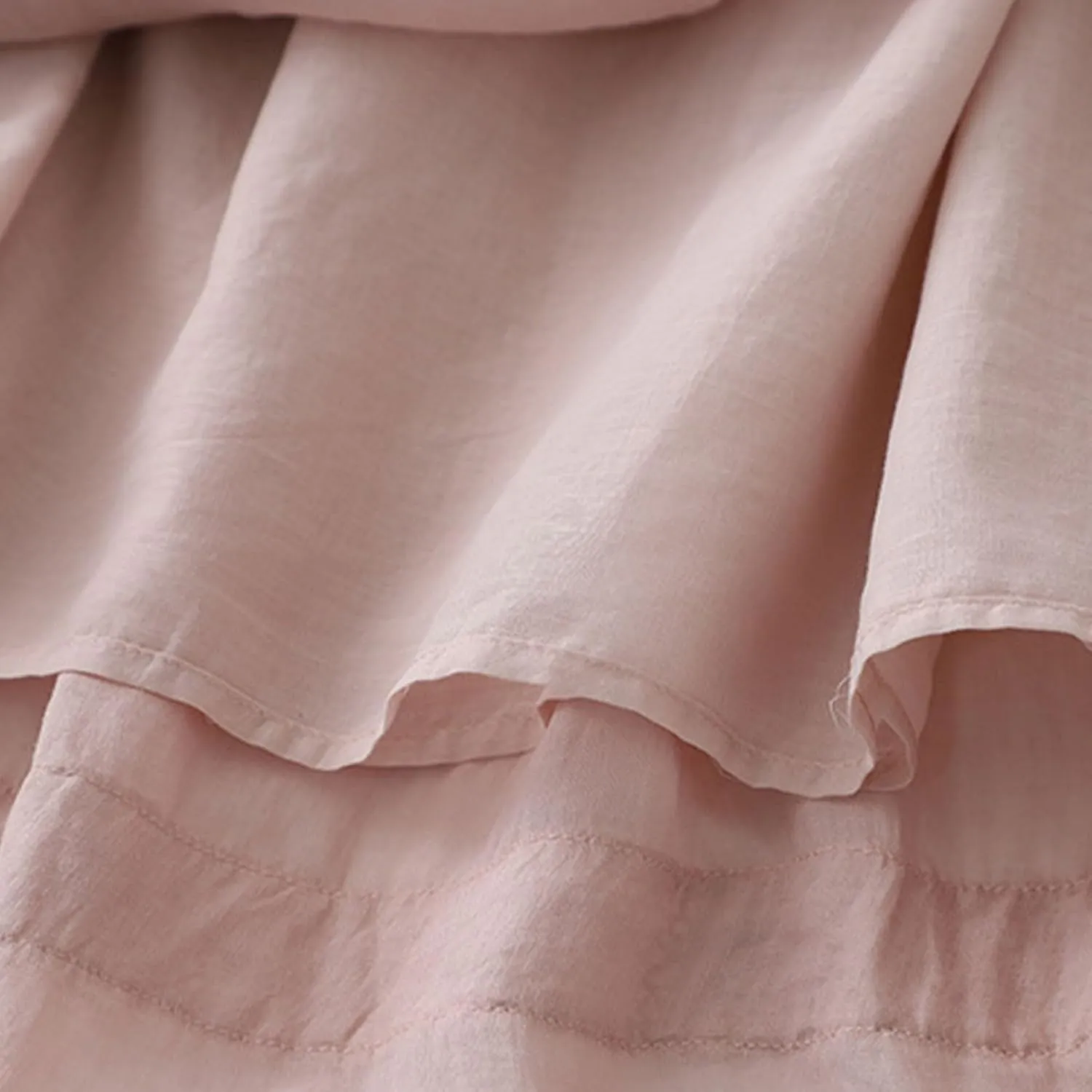 Women's Summer Casual Maxi Skirts High Waist Ruffle Solid Pleated Tiered Skirt
