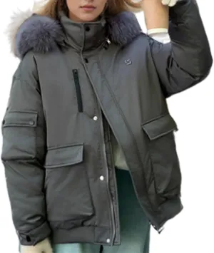 Women's Winter Coat Warm Parka Jacket Puffer Quilted Thicken Hooded Outerwear Coats Zip Up Casual Down Jackets
