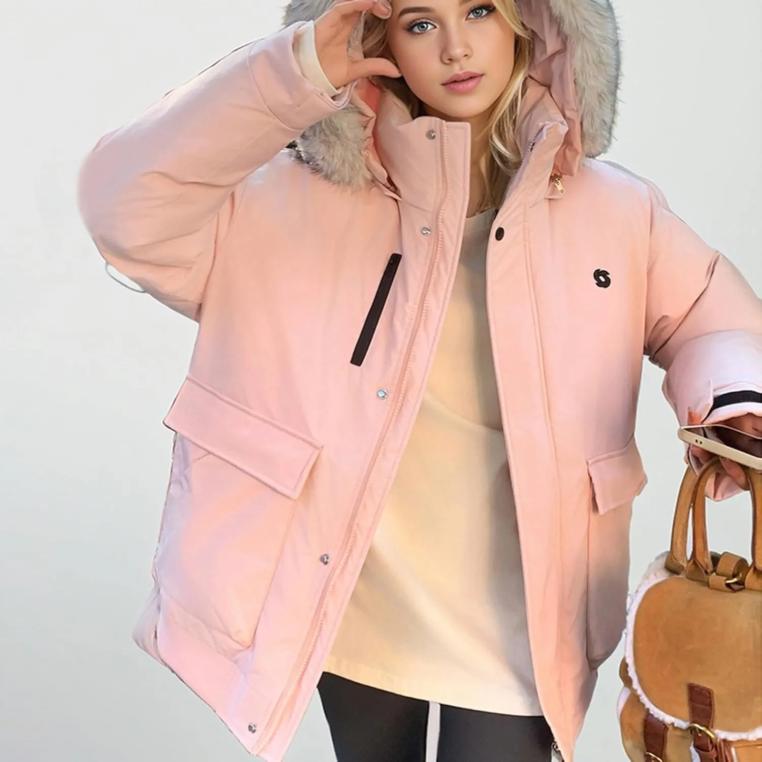 Women's Winter Coat Warm Parka Jacket Puffer Quilted Thicken Hooded Outerwear Coats Zip Up Casual Down Jackets