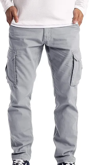 ZYXTIM Men's Stylish Cozy Ripstop Cargo Pants Multi-Pocket Outdoor Hiking Camping Military Combat Tactical Fatigue Pants