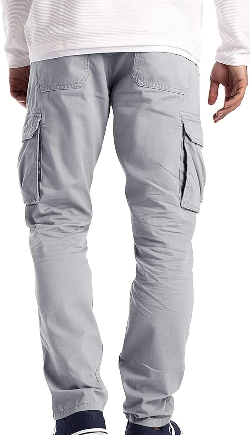 ZYXTIM Men's Stylish Cozy Ripstop Cargo Pants Multi-Pocket Outdoor Hiking Camping Military Combat Tactical Fatigue Pants